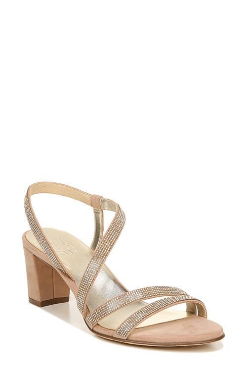 Naturalizer Vanessa Leather Strappy Crystal Detail Block Heel Evening Dress Sandals Product Image