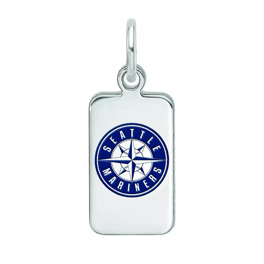 LogoArt Sterling Silver Seattle Mariners Enameled Tag Pendant, Womens Product Image