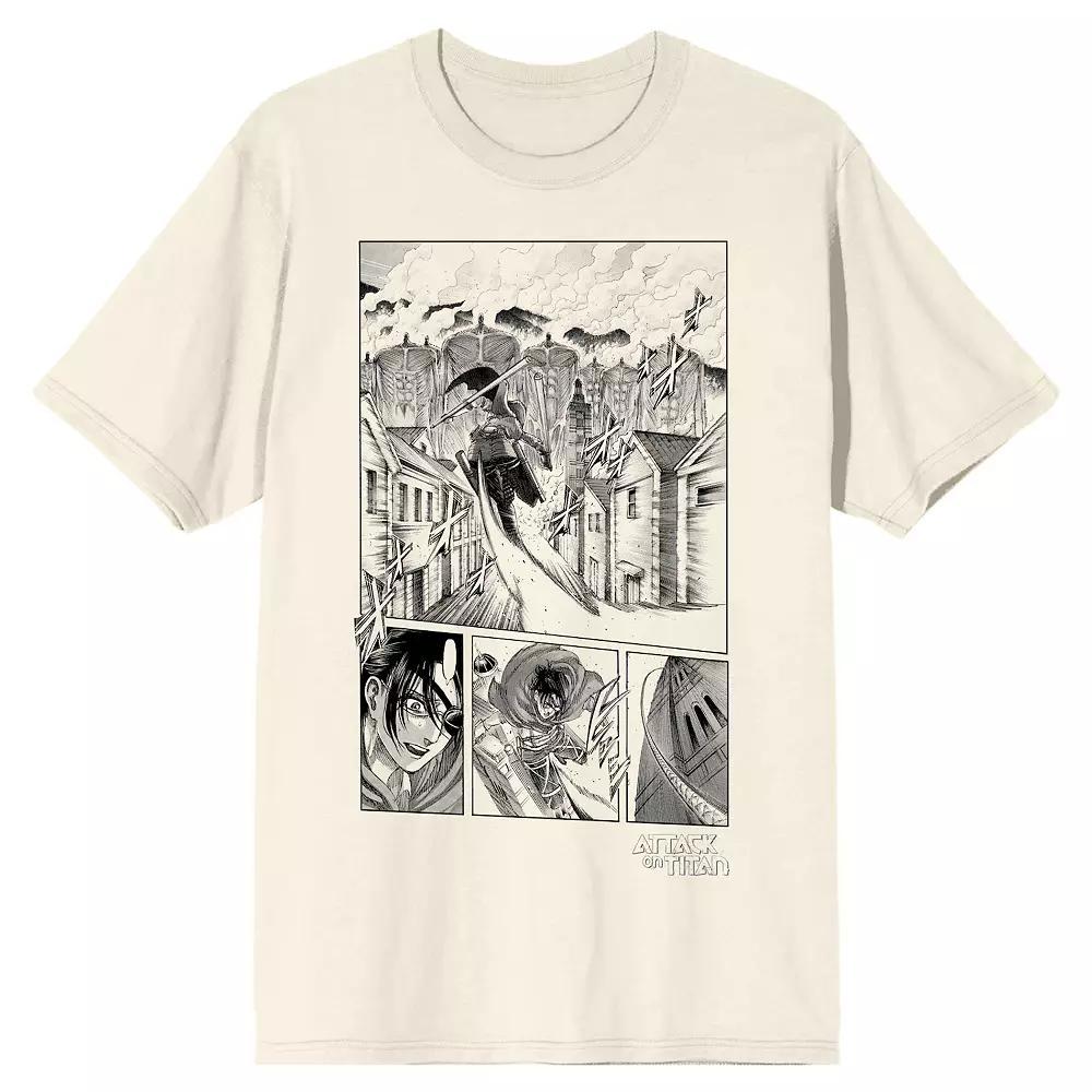 Men's Attack On Titan Hange Manga Graphic Tee, Size: XXL, Beige Product Image