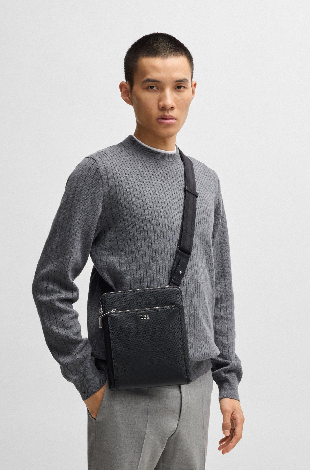 Textured envelope bag with logo hardware Product Image