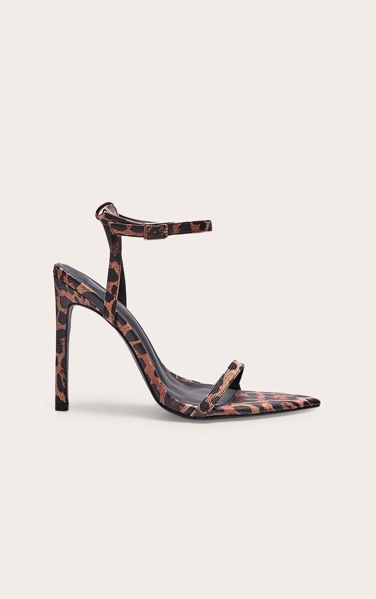 Leopard PU Point Toe Barley There High Heel Sandals Product Image