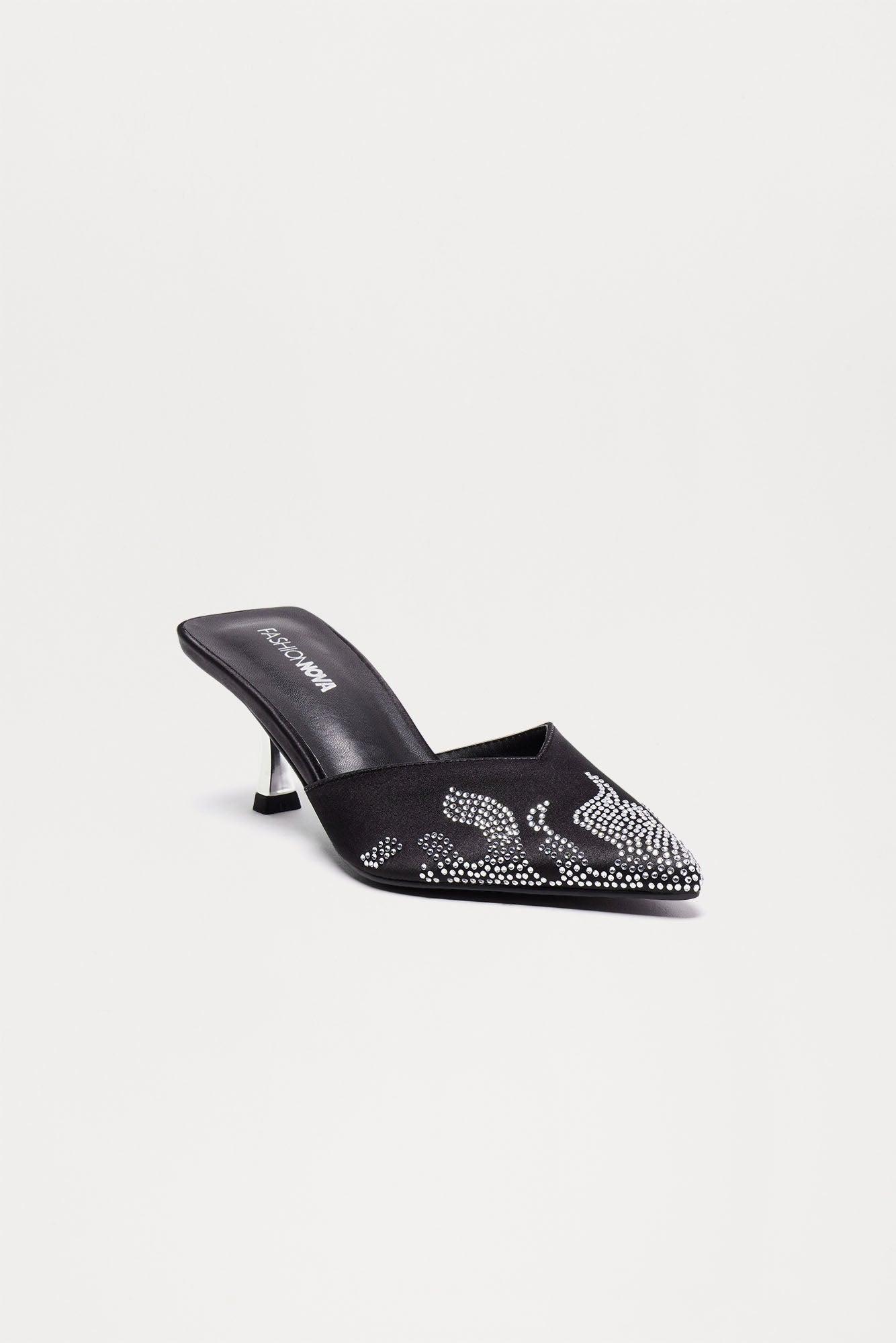 Morgan Rhinestone Pumps - Black Product Image