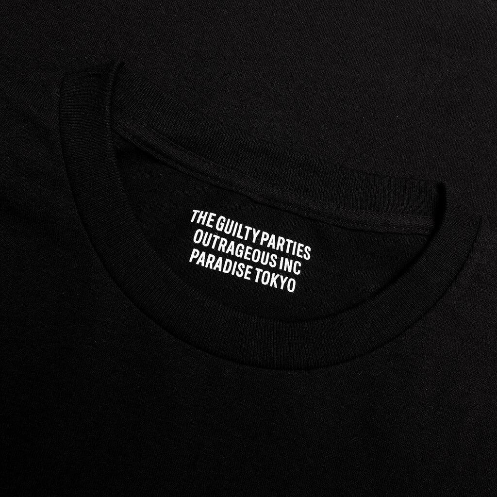 Washed Heavyweight Crewneck T-Shirt Type 2 - Black Male Product Image