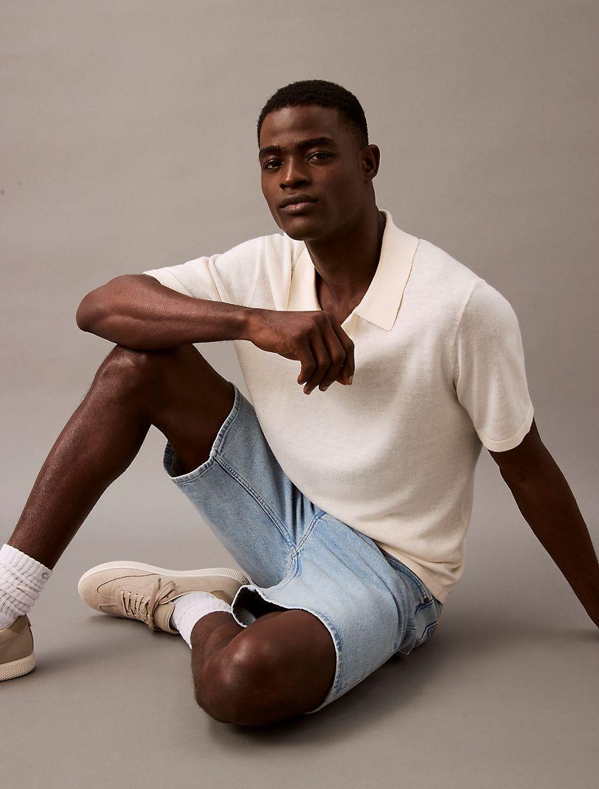 Linen Blend Polo Shirt Product Image