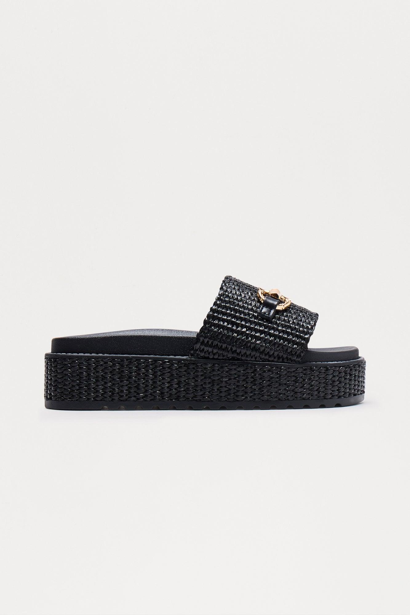 Chillin In Kauai Sandals - Black Product Image
