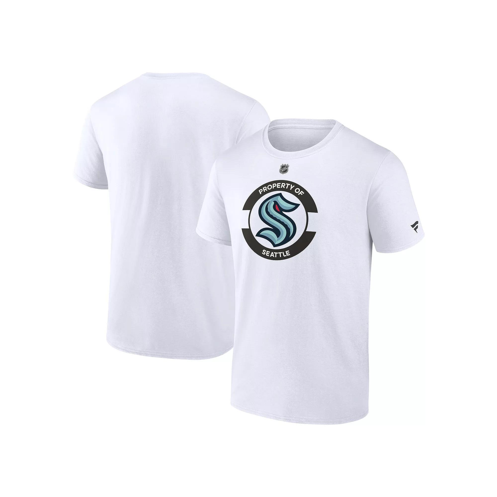 Men's Fanatics White Seattle Kraken Authentic Pro Core Secondary T-Shirt, Size: 3XL, Krk White Product Image