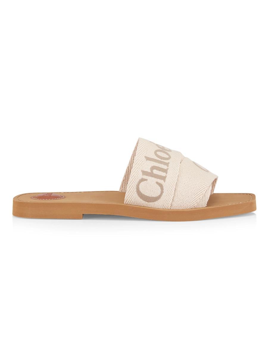 Woody Flat Logo Ribbon Slide Sandals Product Image