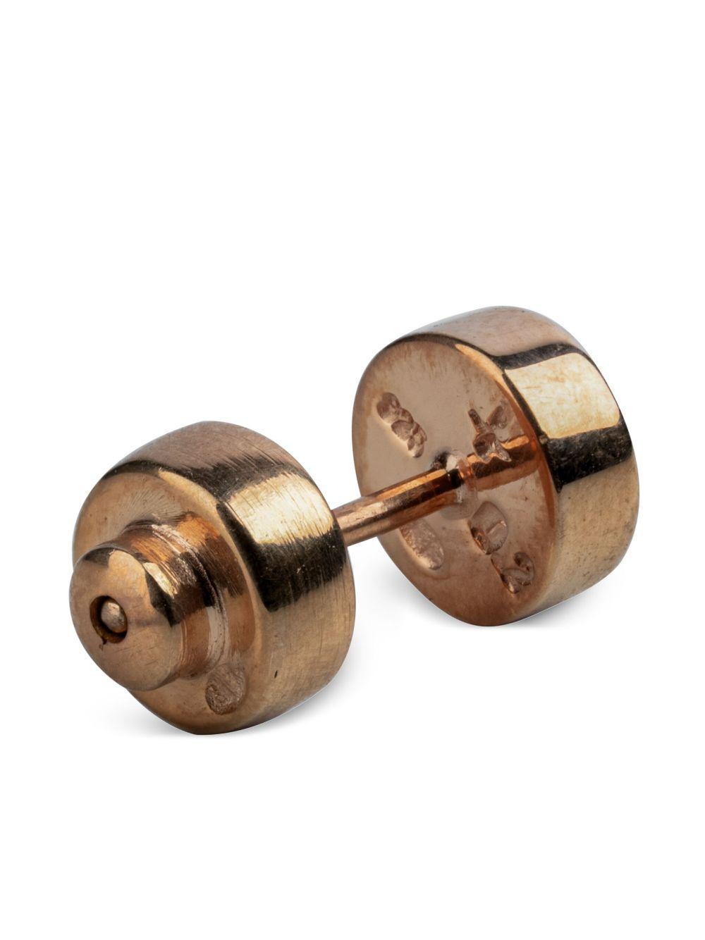 18K rose gold-plated sterling silver ruby earring Product Image