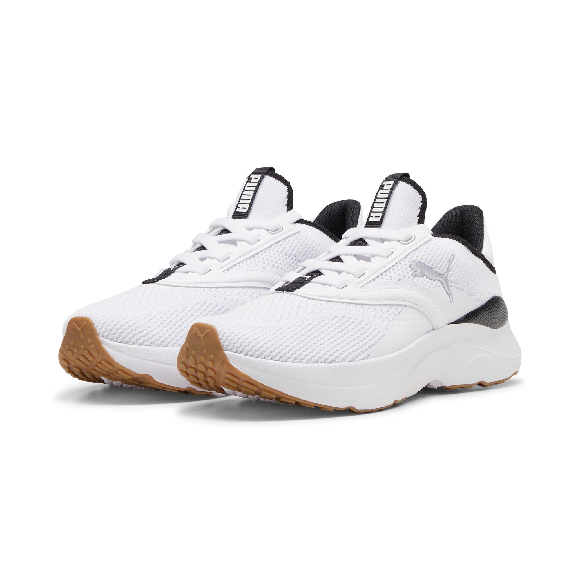 PUMA SOFTRIDE Mayve Running Shoes Women in White/Black/Silver Product Image