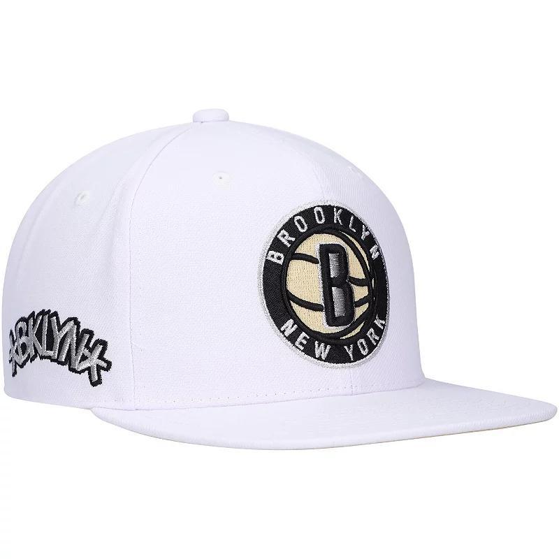 Mens Mitchell & Ness White Brooklyn Nets Hardwood Classics Soul Snapback Hat Product Image