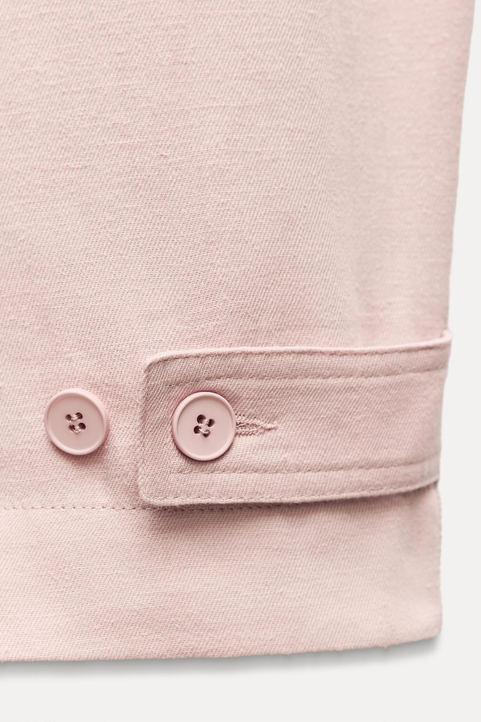 LINEN BLEND PAJAMA PANTS ZW COLLECTION Product Image