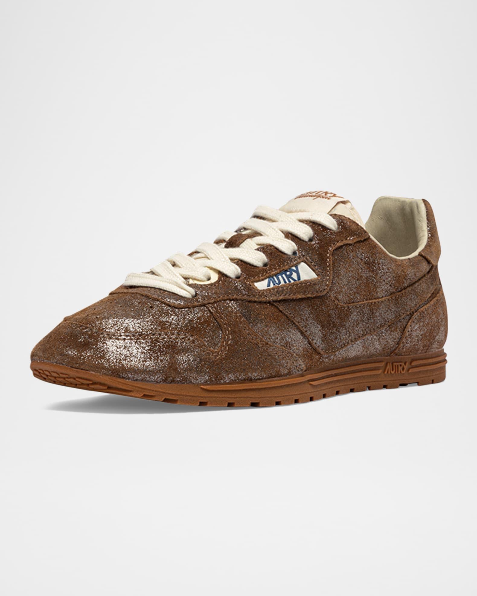Windspin Retro Metallic Suede Runner Sneakers Product Image