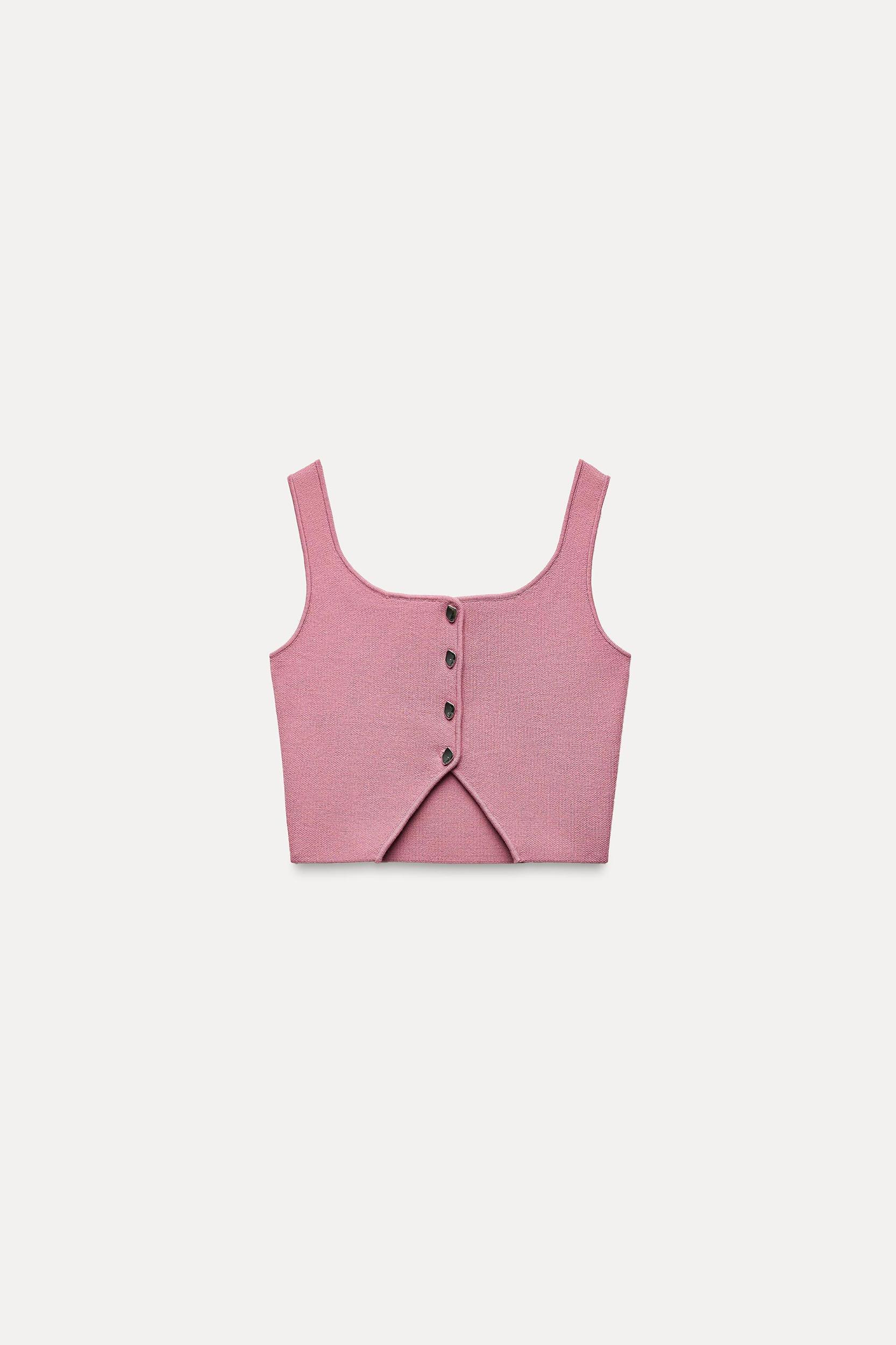 BASIC KNIT CROP TOP Product Image