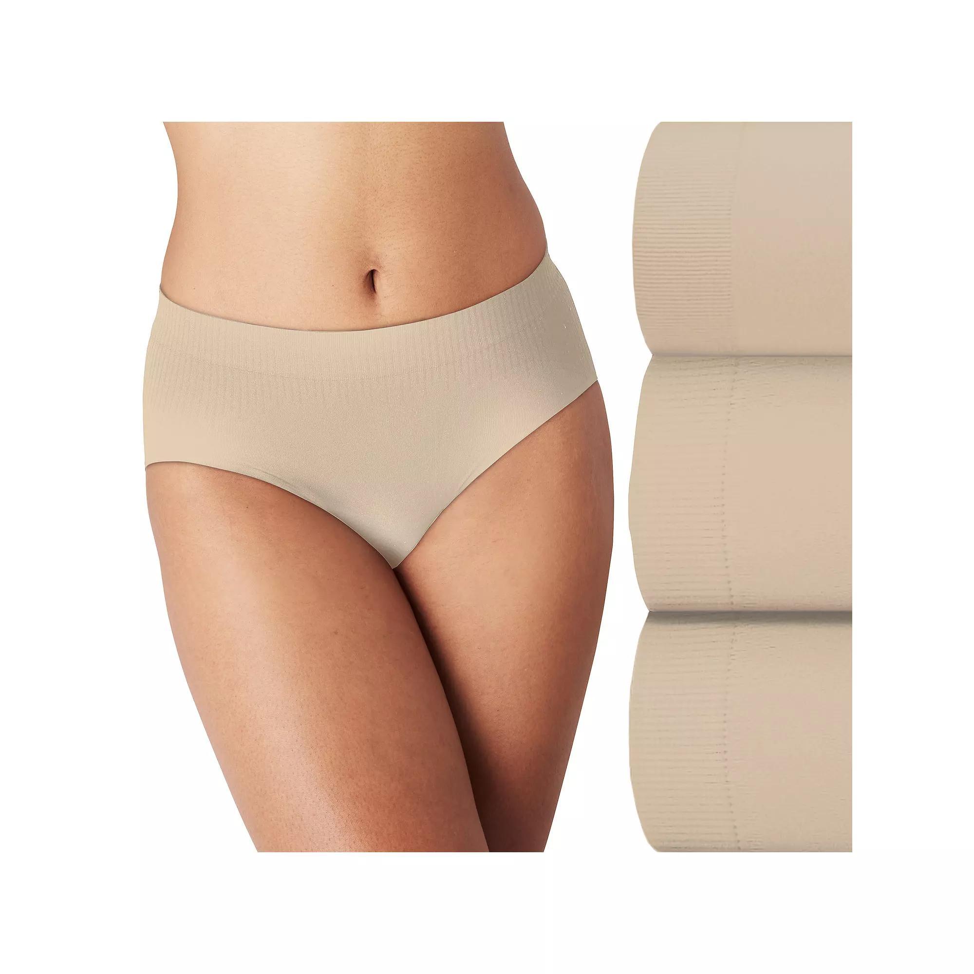 Bali Comfort Revolution 3-Pack Modern Seamless Brief Underwear DFMSB3, Womens Brown Brown Brown Product Image