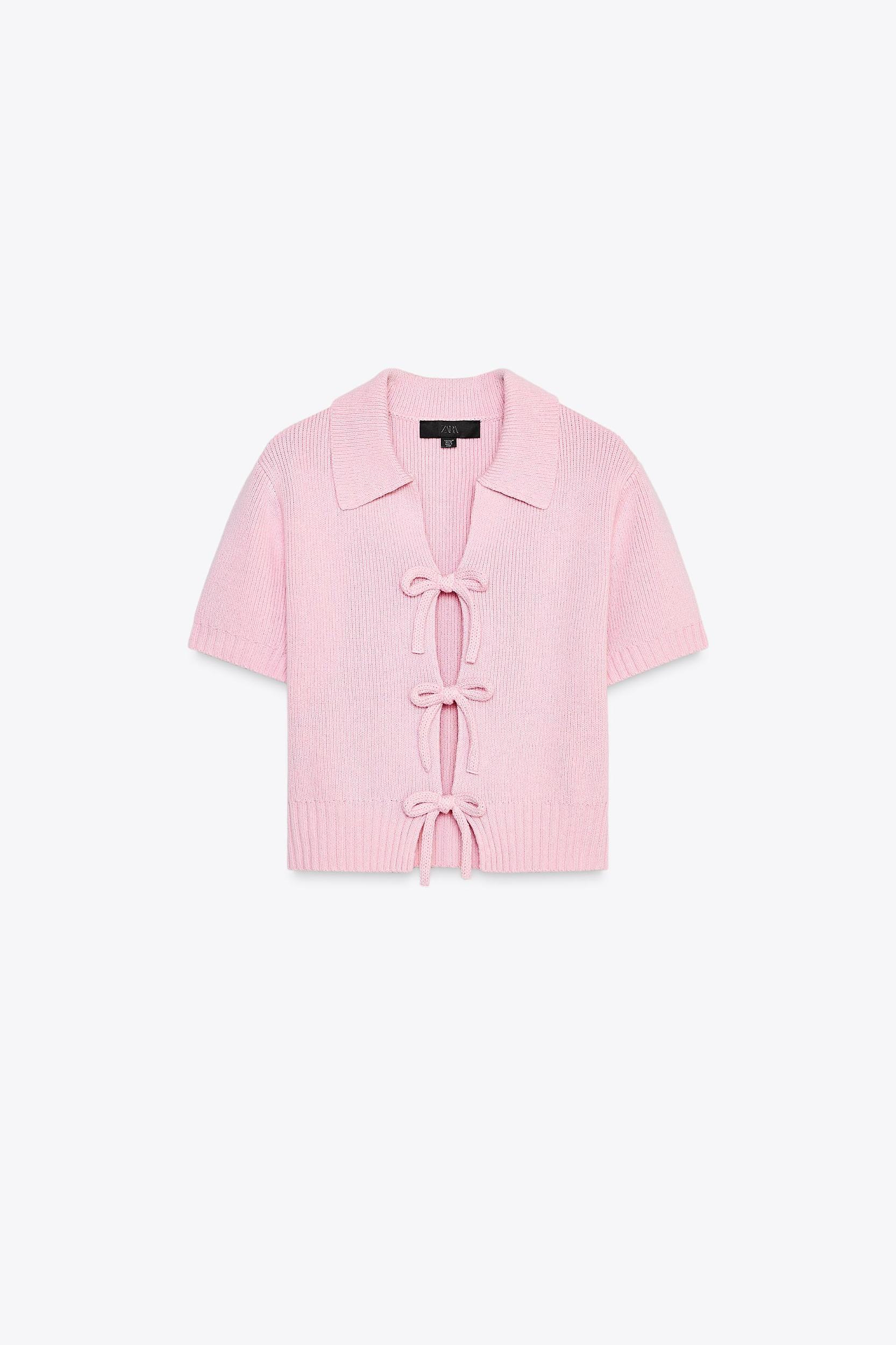 KNIT TOP WITH BOWS Product Image