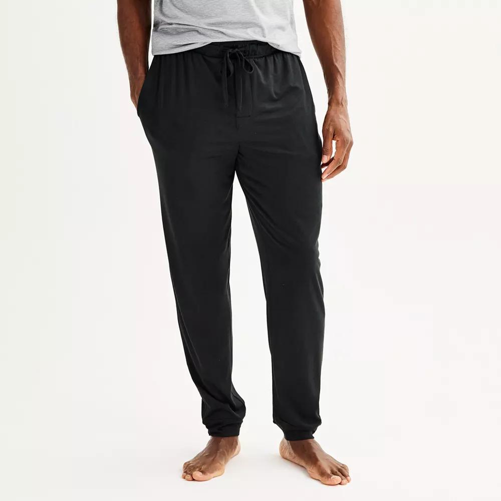 Men's Sonoma Goods For Life® Supersoft Banded Bottom Pajama Pants, Size: Large, Black Luxe Product Image