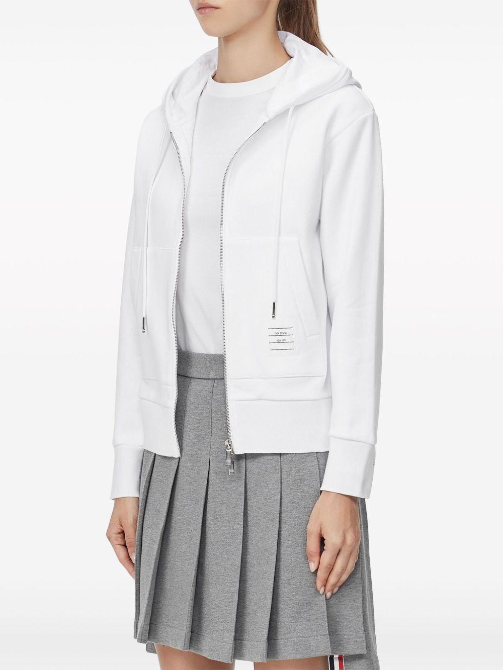 RWB-stripe cotton zip-up hoodie Product Image