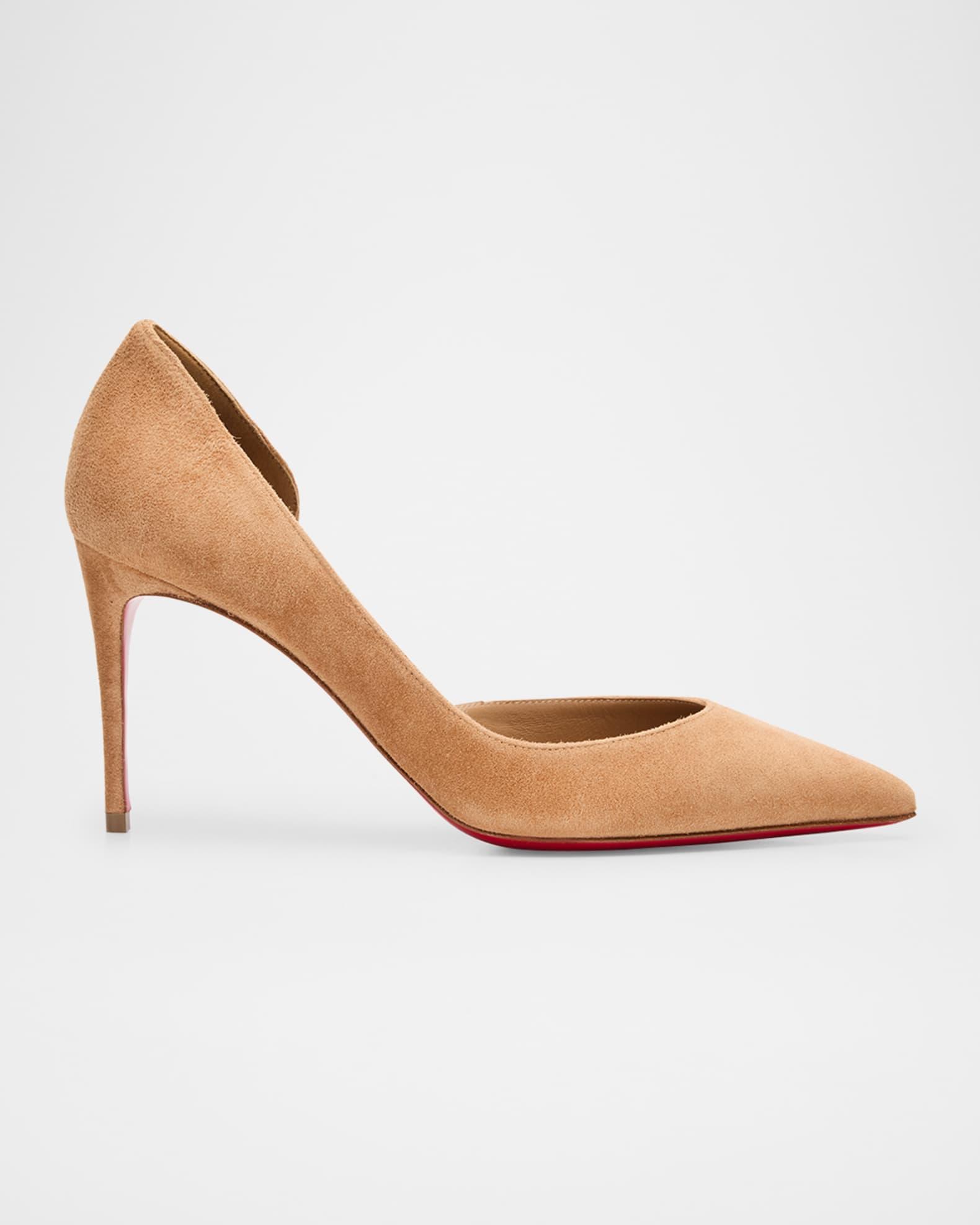 Iriza Suede Half-d'Orsay Red Sole Pumps Product Image
