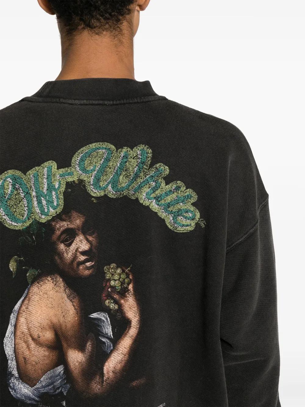 Bacchus-print cotton sweatshirt Product Image