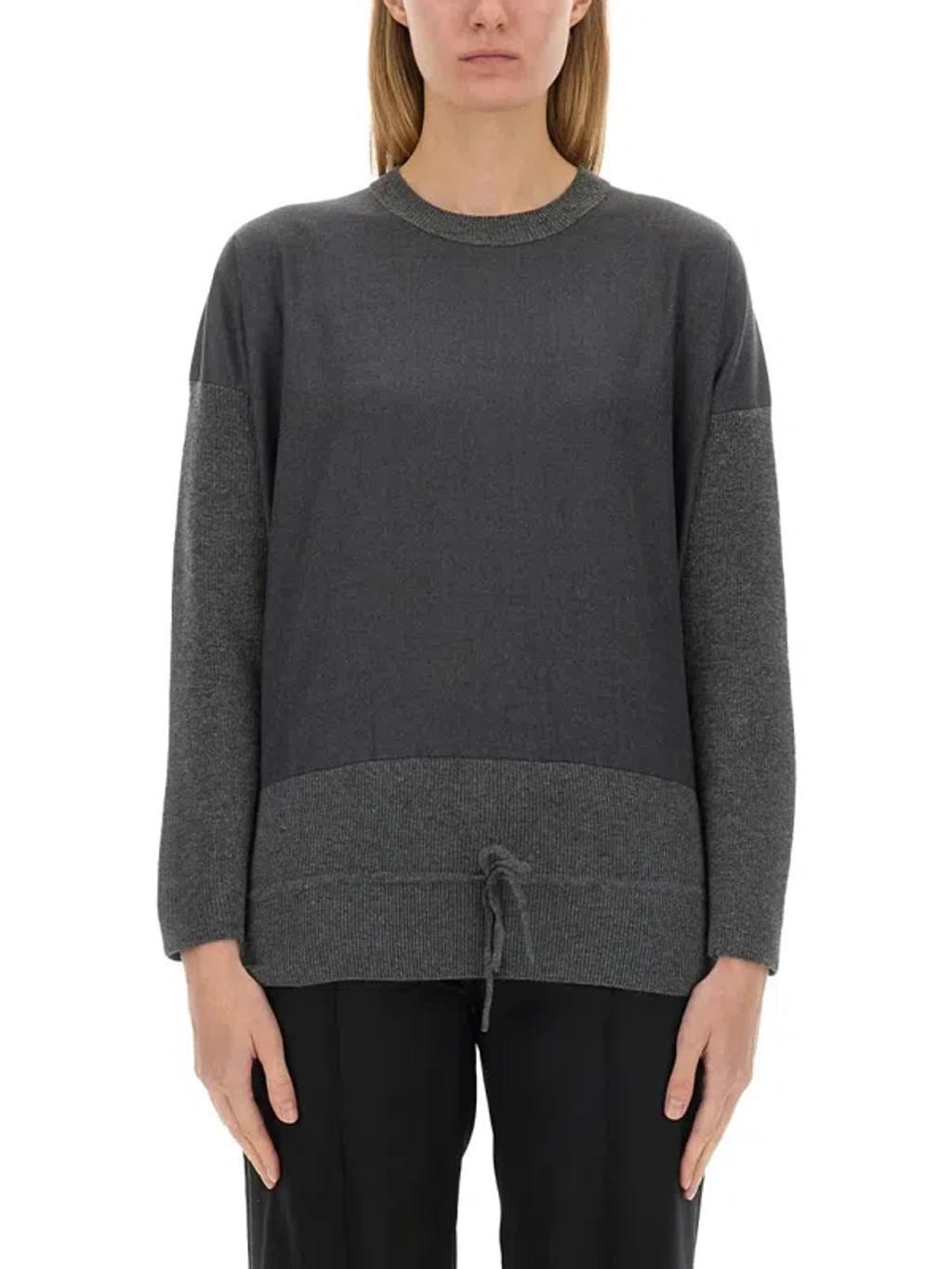 FABIANA FILIPPI Wool Blend Crewneck Sweater In Grey Product Image
