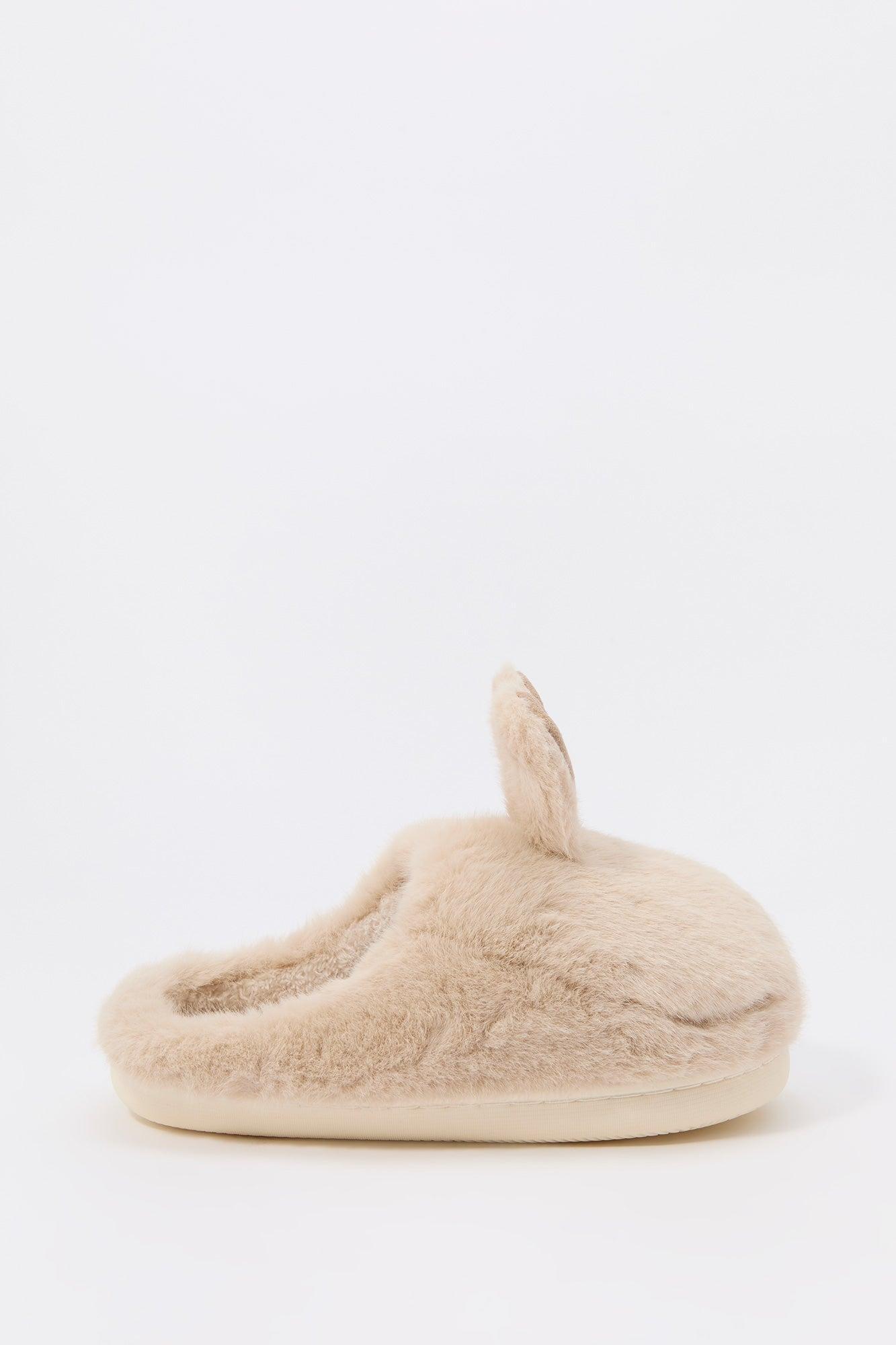 Faux Fur Bunny Slippers Female Product Image