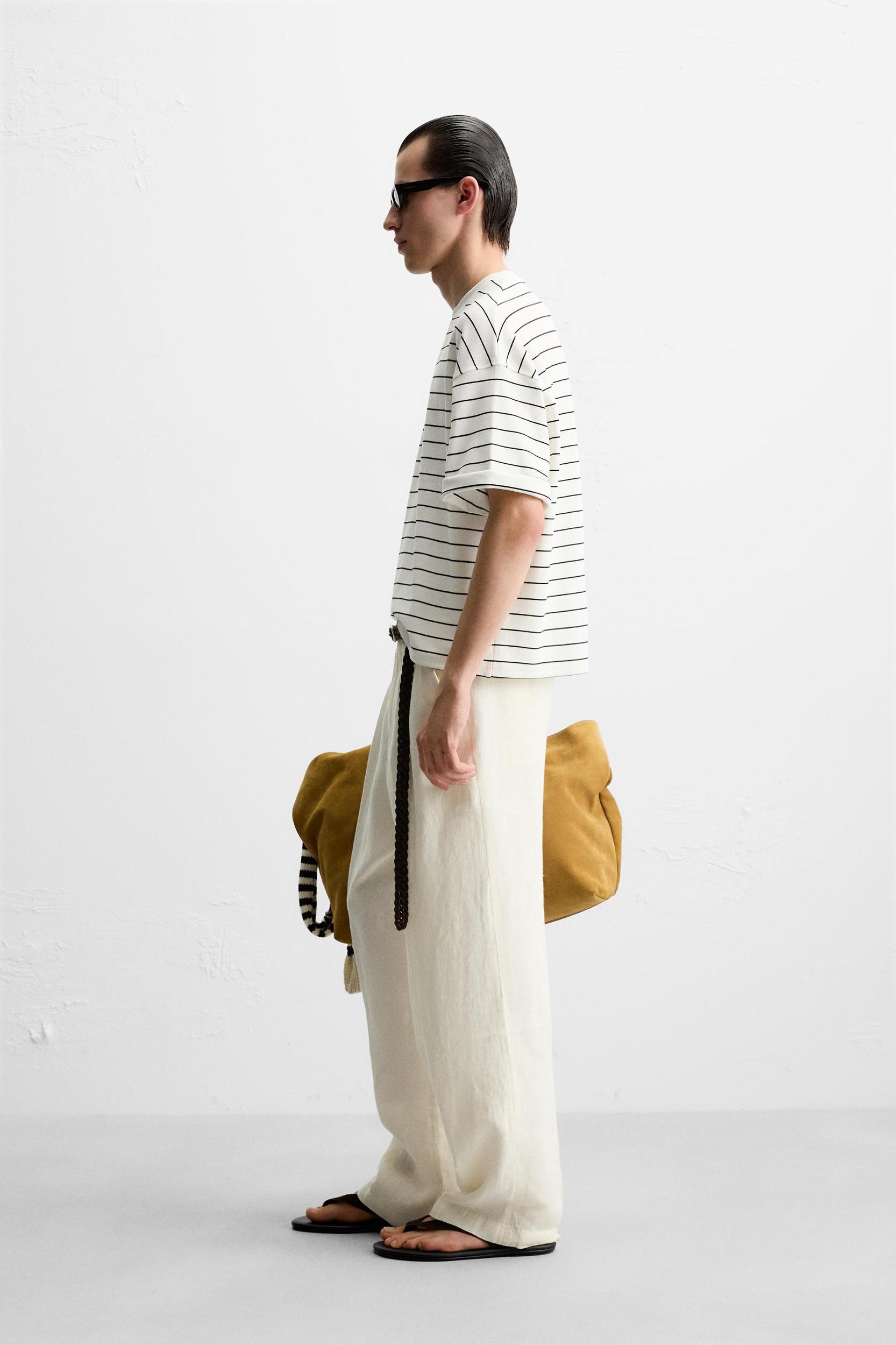 STRIPED BOXY FIT T-SHIRT Product Image