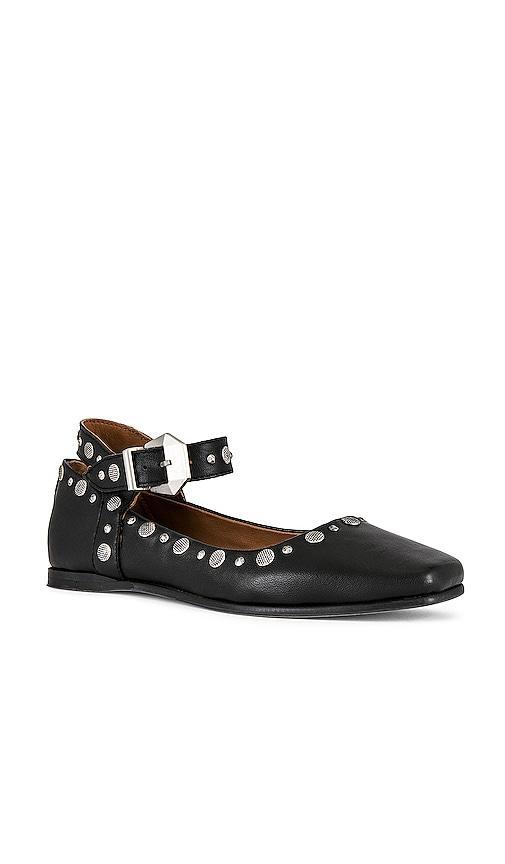 Free People Mystic Studded Leather Ankle Wrap Ballet Flats Product Image