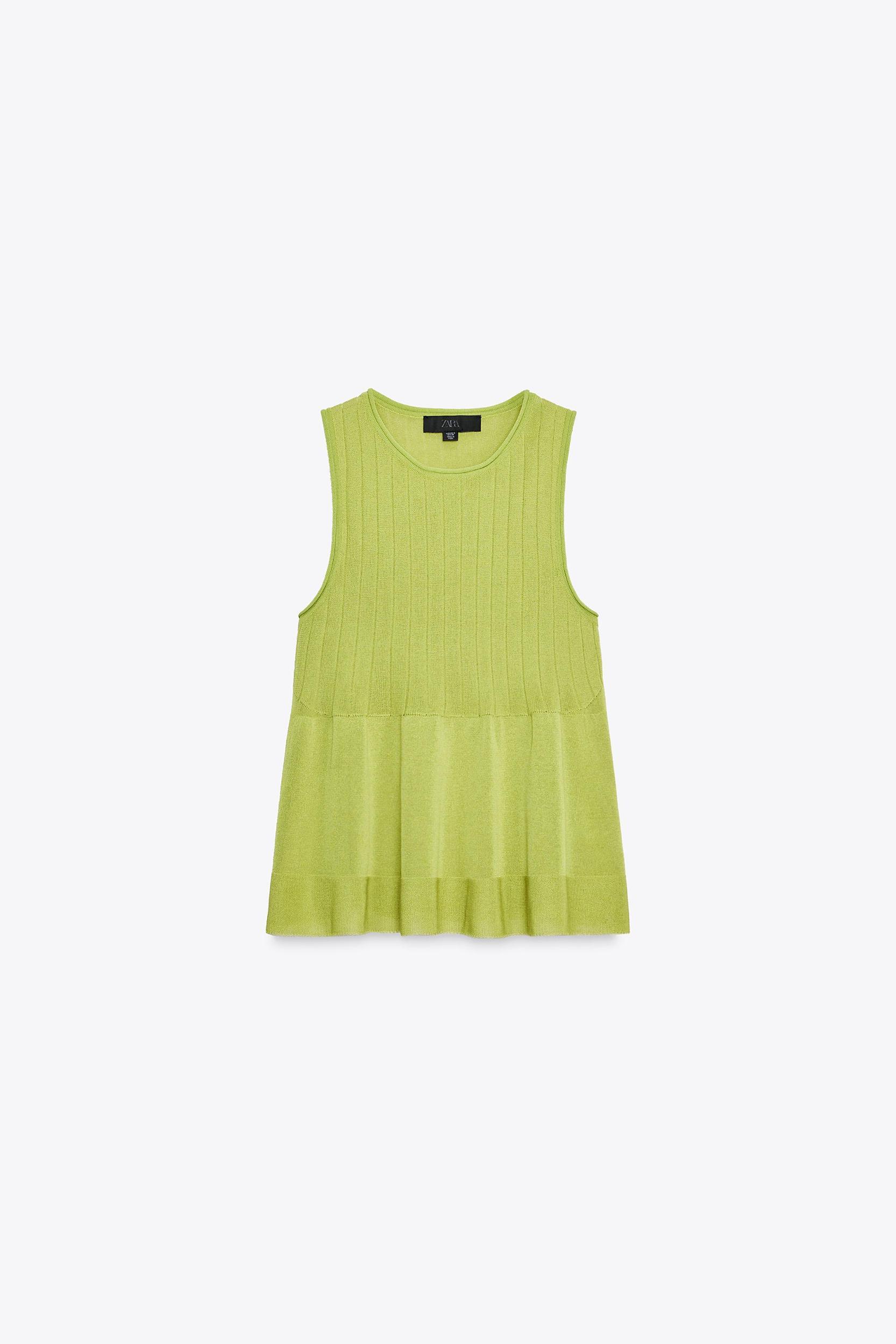 RUFFLED HEM KNIT TOP Product Image