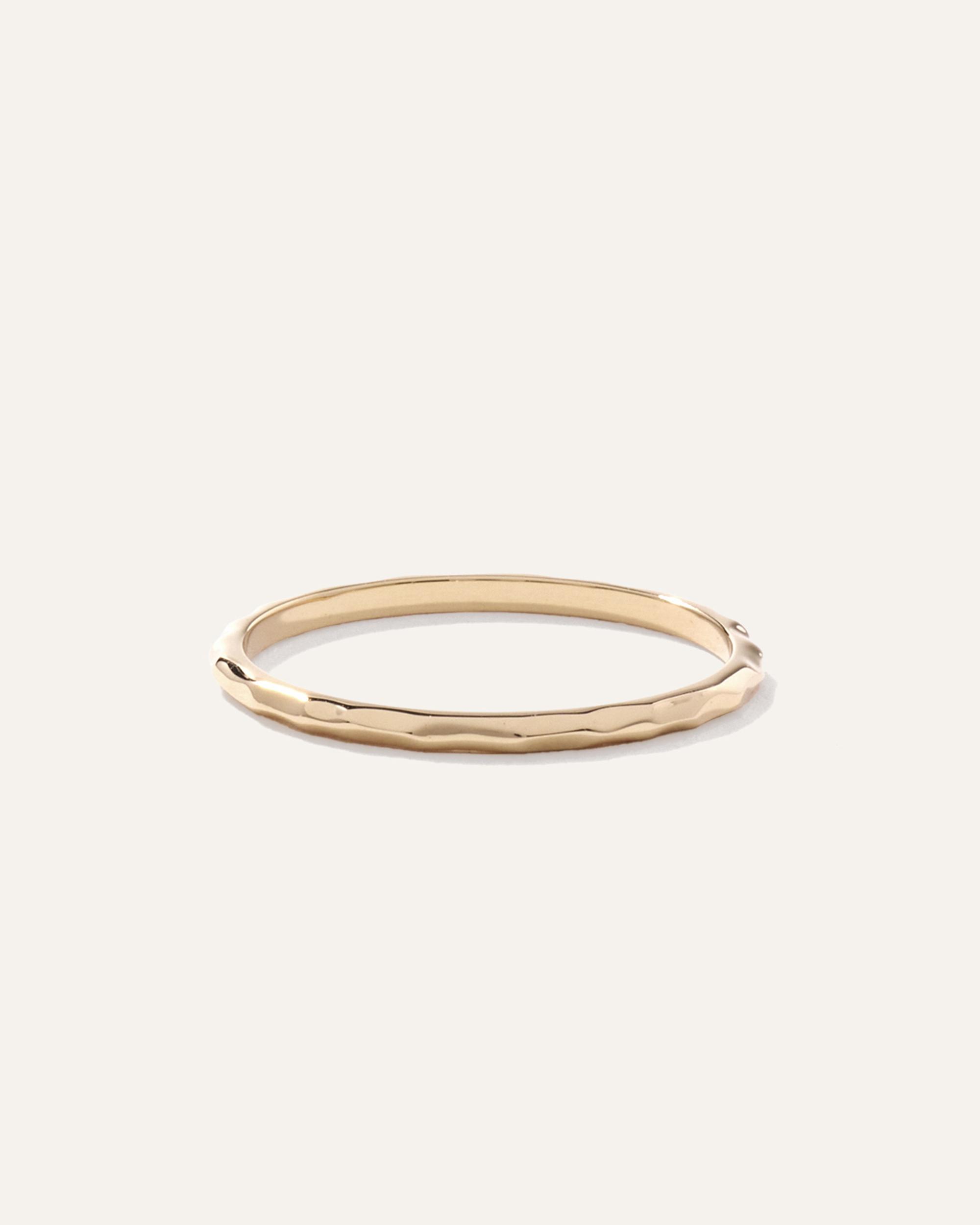 Quince | Women's 14k Gold Hammered Band Rings Product Image
