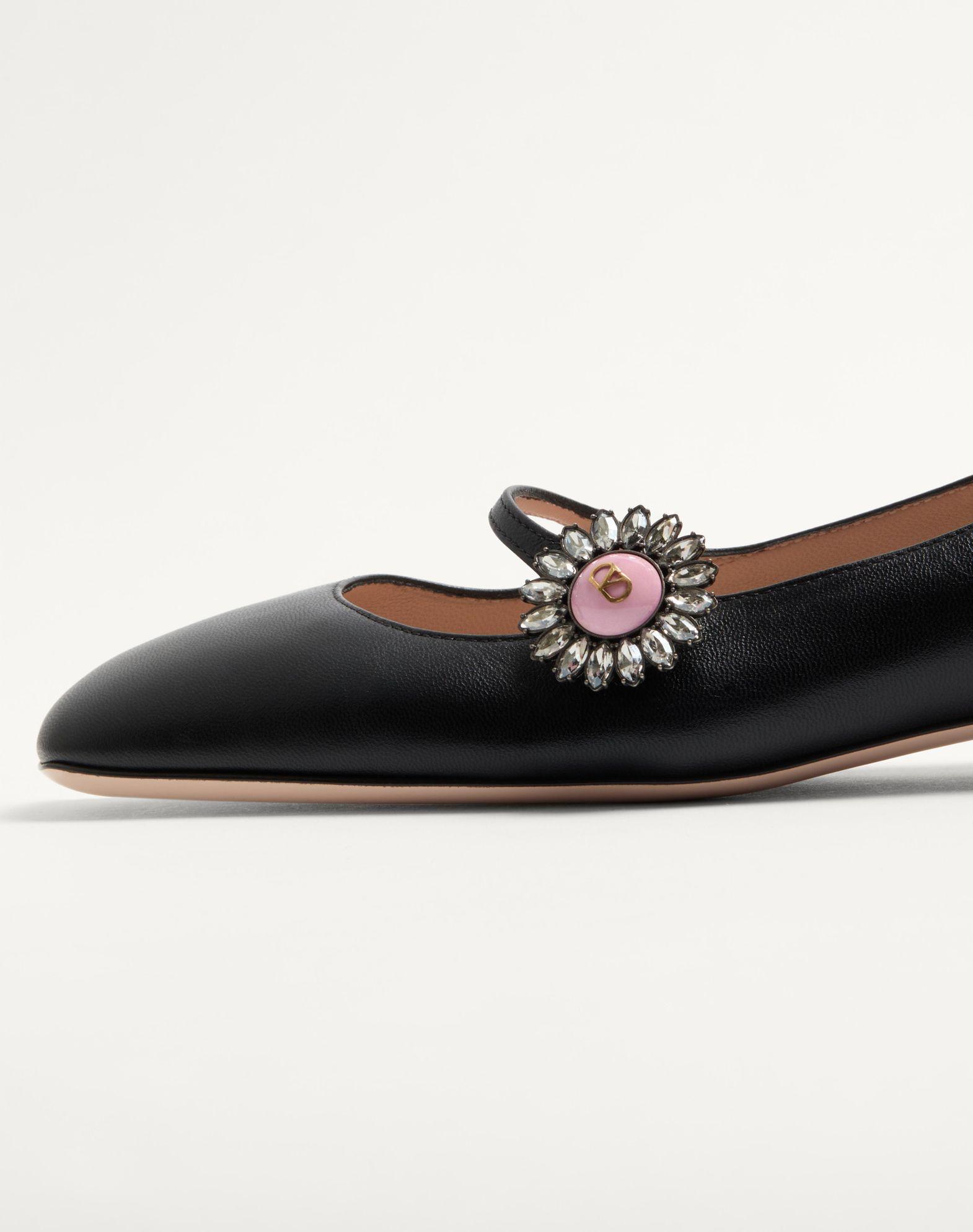 Mary-Jane Preshoes Ballerina In Kidskin With Jewel Button 20Mm Product Image