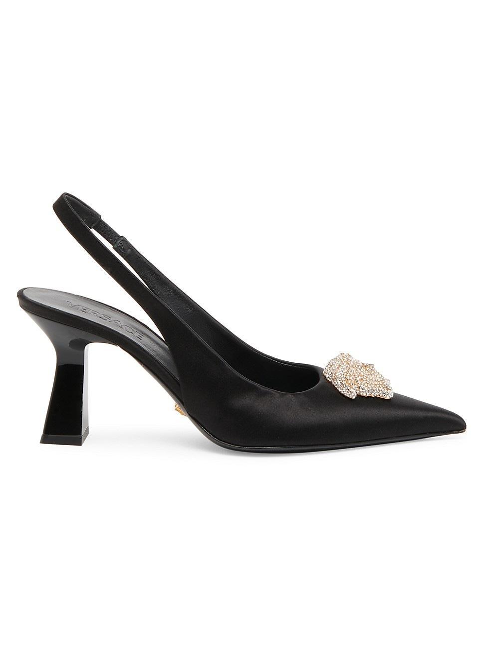VLOGO SIGNATURE PATENT LEATHER SLINGBACK PUMP 80MM / 3.15 IN. Product Image