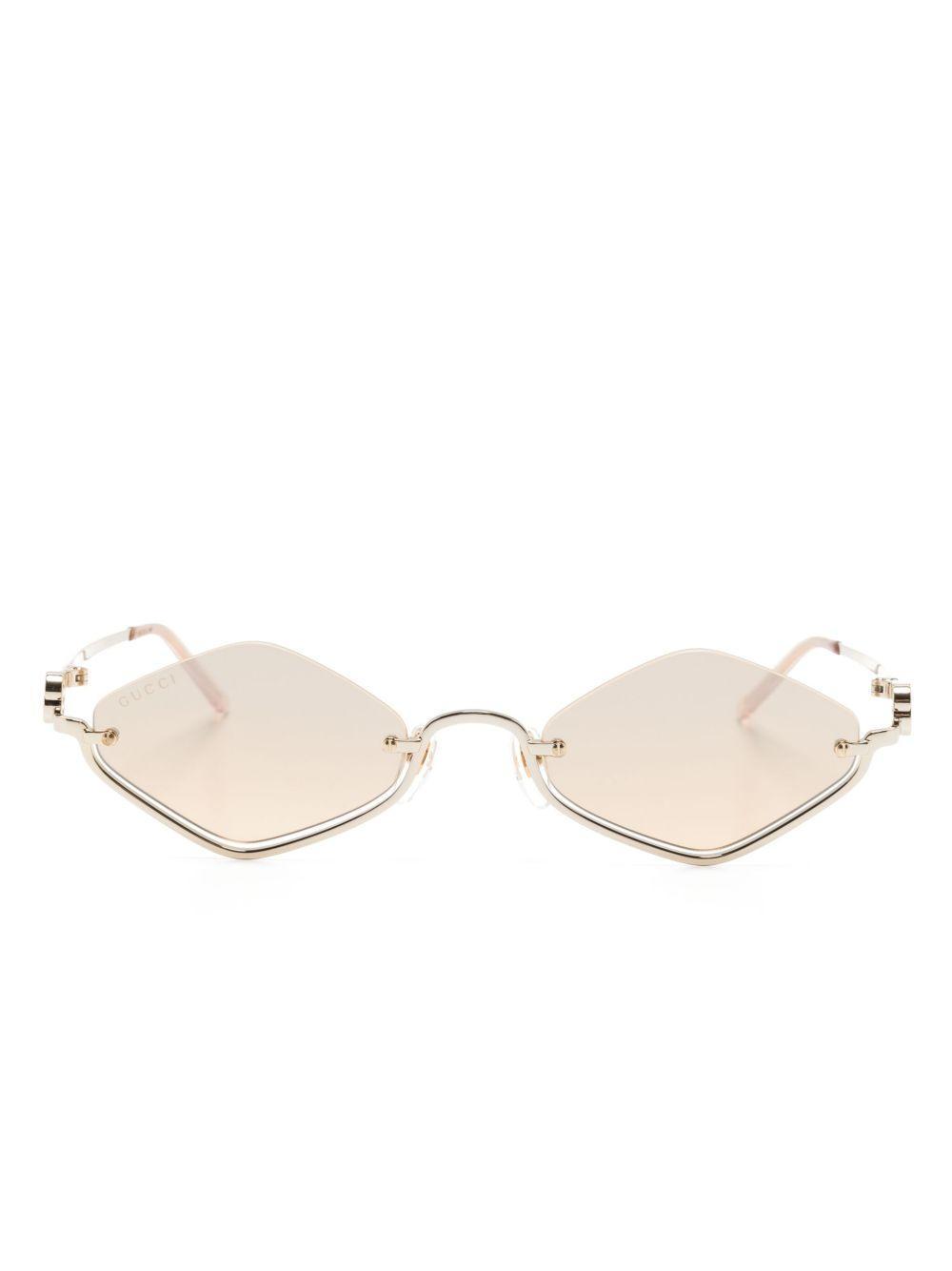 half-rim geometric-frame sunglasses Product Image