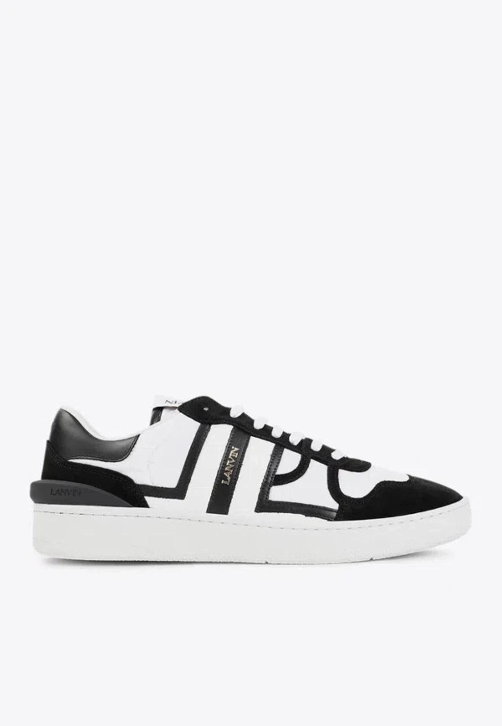 White & Black Clay Mesh Sneakers Product Image
