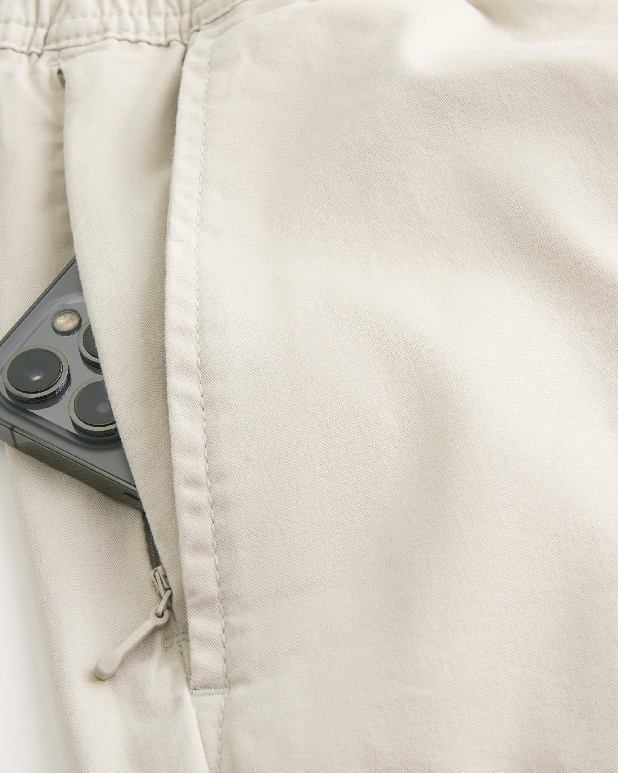 Above-the-Knee Twill Pull-On Shorts Product Image