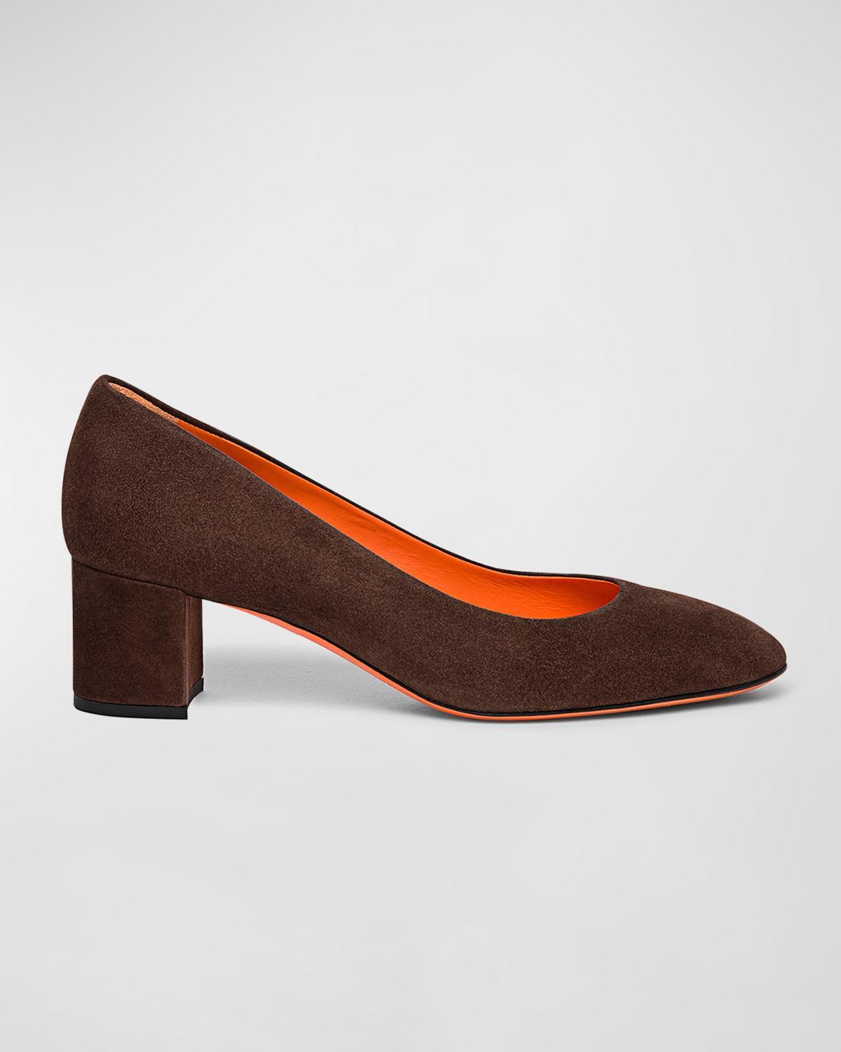 Flight Suede Block-Heel Pumps Product Image