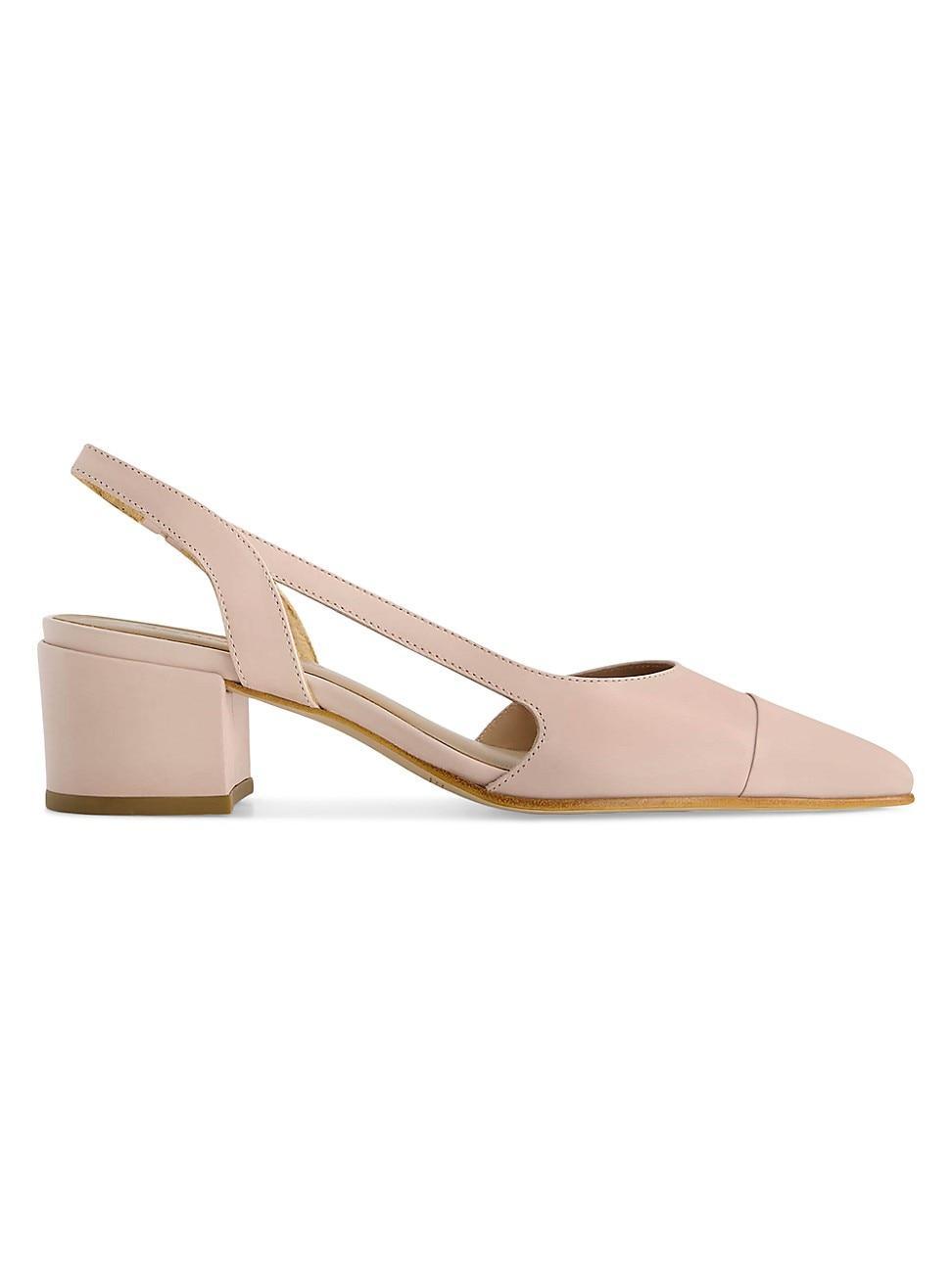 Womens Monroe Leather Slingback Pumps Product Image