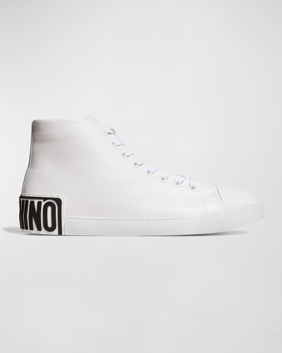 Mens Maxi Logo Leather High-Top Sneakers Product Image