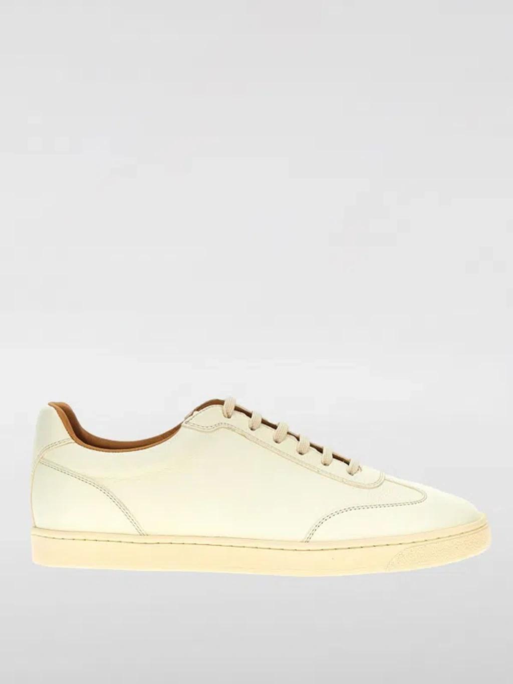 BRUNELLO CUCINELLI Leather Sneakers In White Product Image