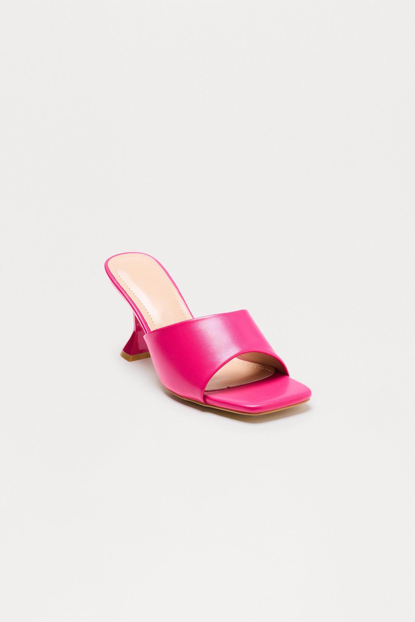 Johan Faux Leather Mules - Hot Pink Female Product Image