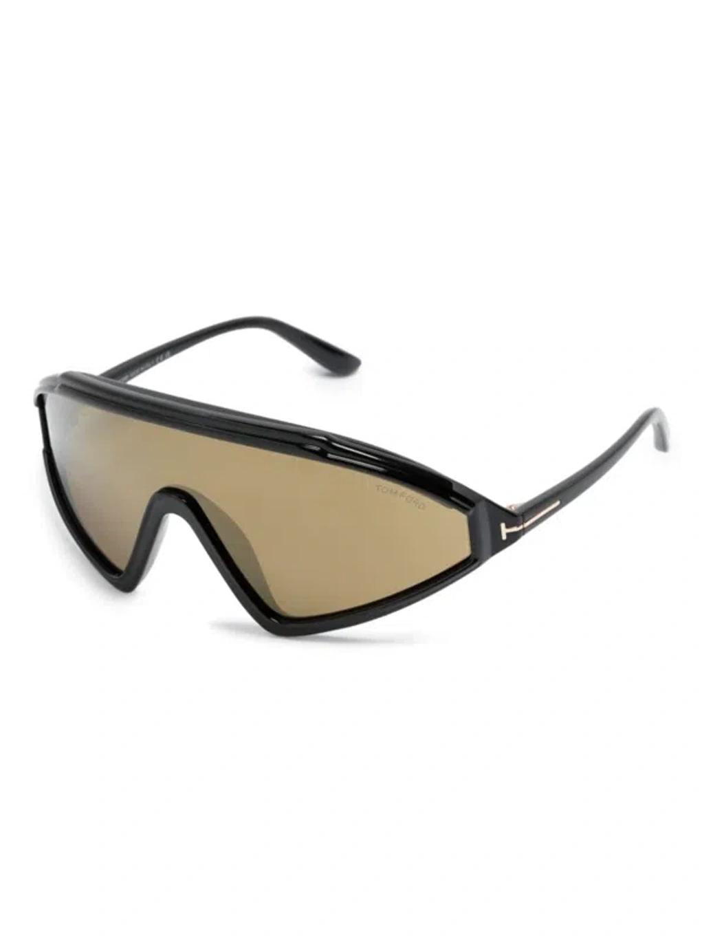 TOM FORD Black Lorna Sunglasses In Shiny Black Product Image