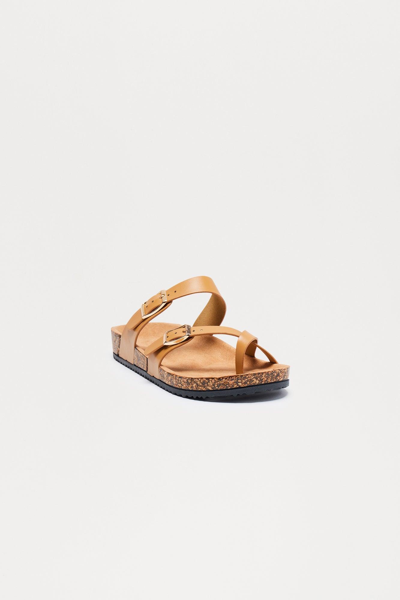 Aldrin Buckle Sandals - Tan Product Image