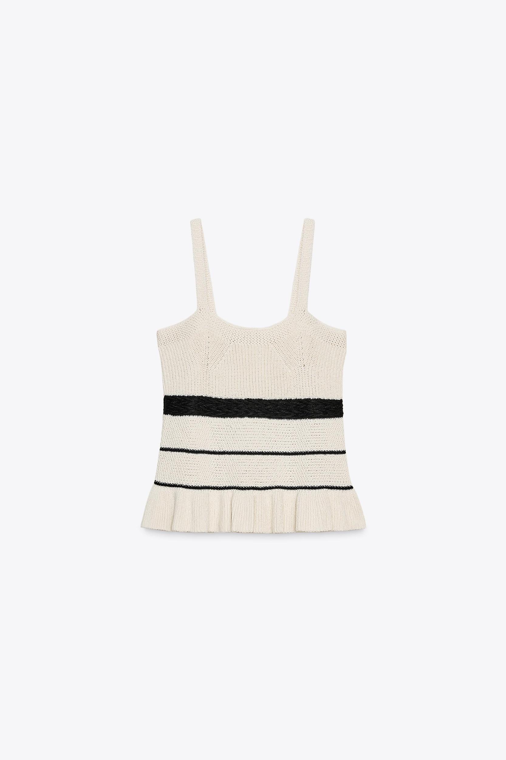 TEXTURED KNIT SPAGHETTI STRAP TOP Product Image
