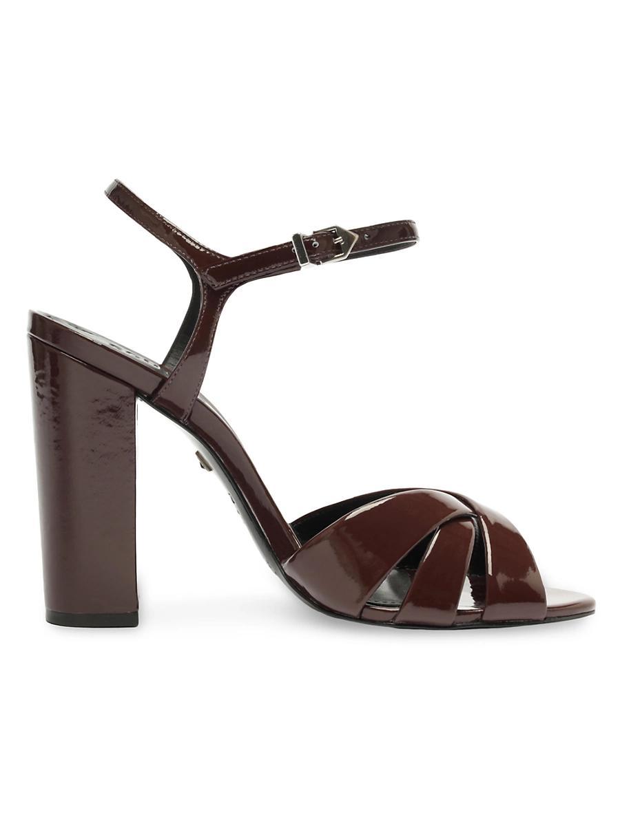 Womens Keefa 100MM Patent Leather Sandals Product Image