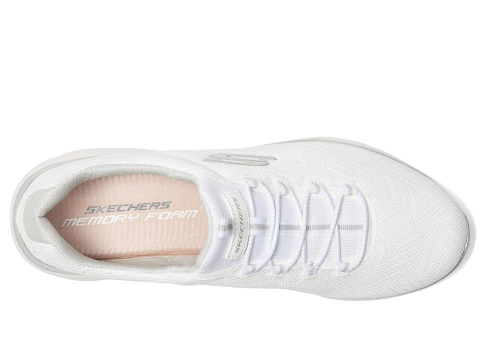 Skechers® Summits Women's Sneakers, Size: 5, White Silver Mesh Product Image