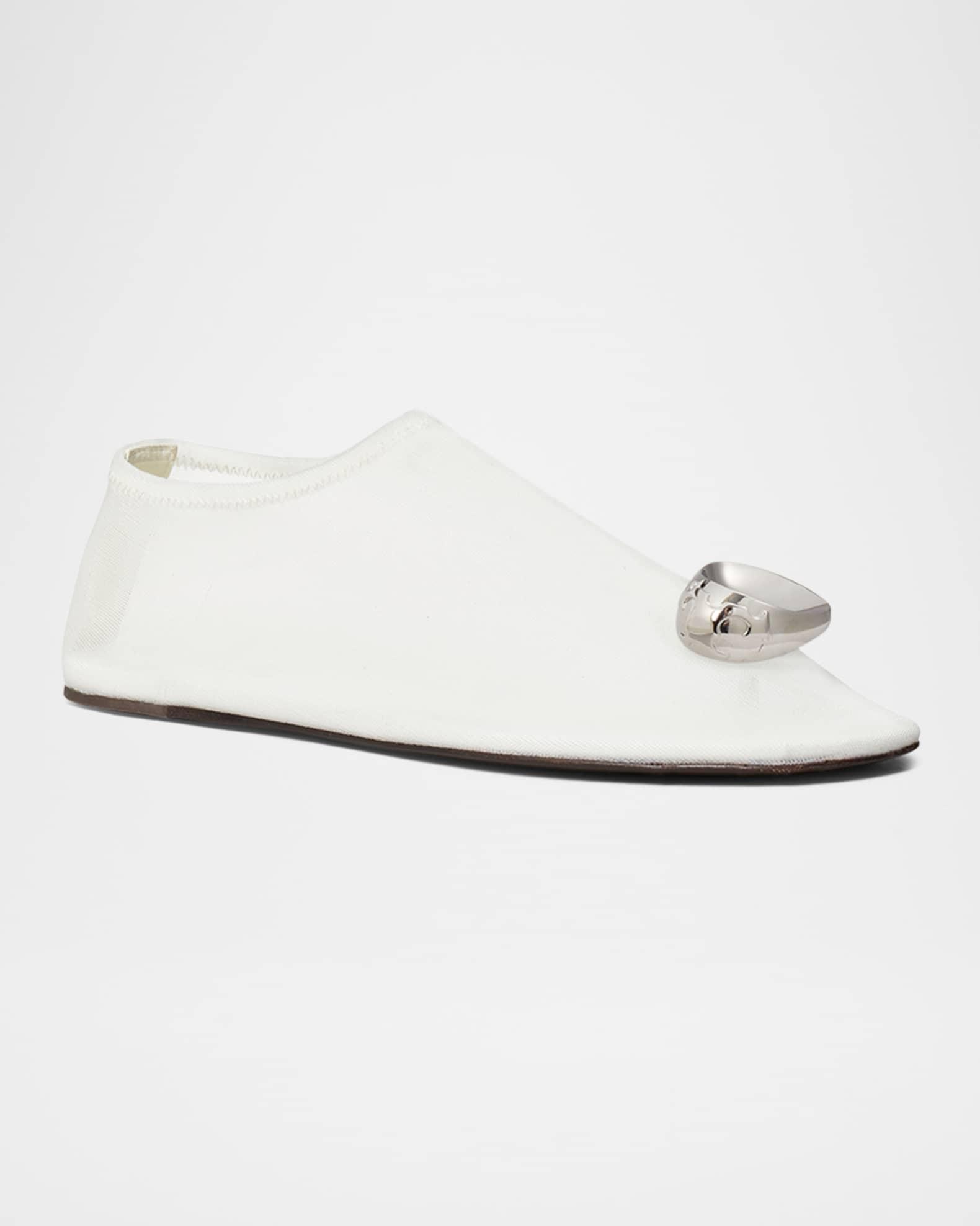 Patos Ornament Mesh Ballerina Flats Product Image