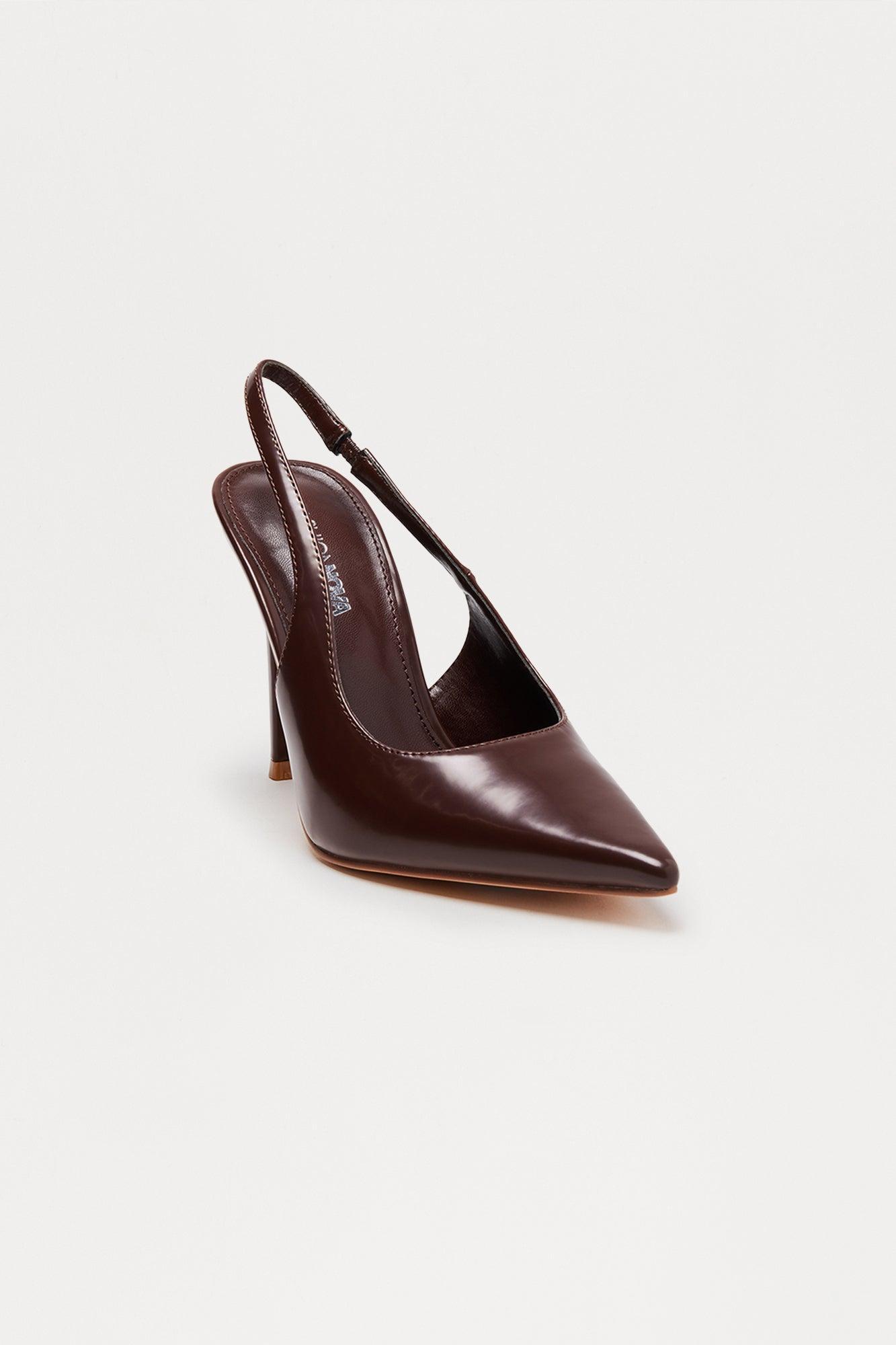 Kendrix Stiletto Slingback Pumps - Brown Product Image