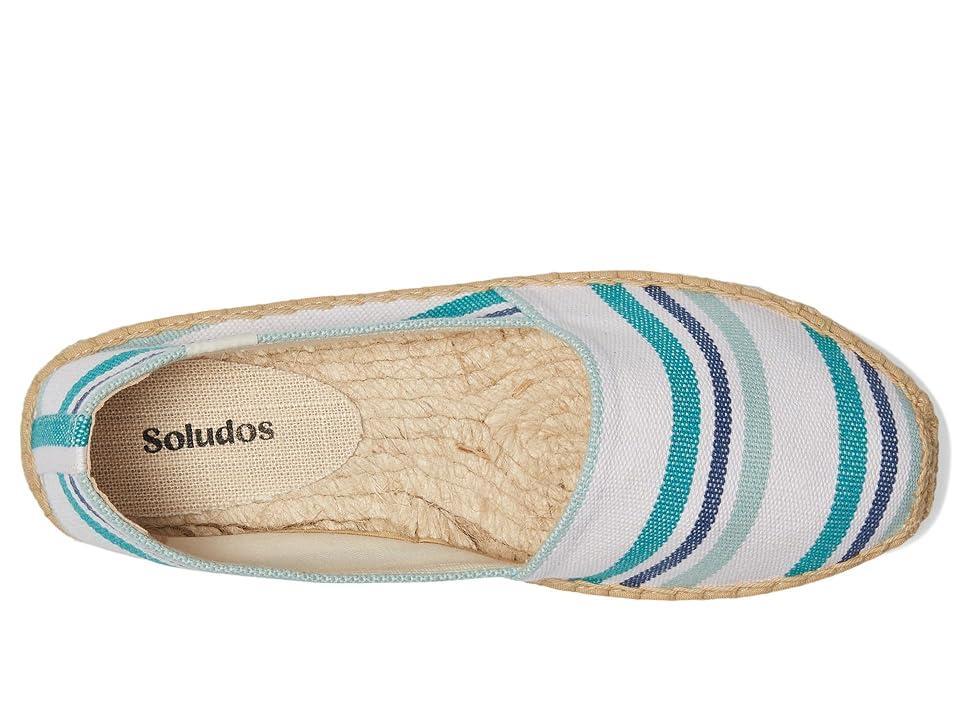 Soludos Original Espadrille (Green/Teal Beach Stripe) Women's Shoes Product Image