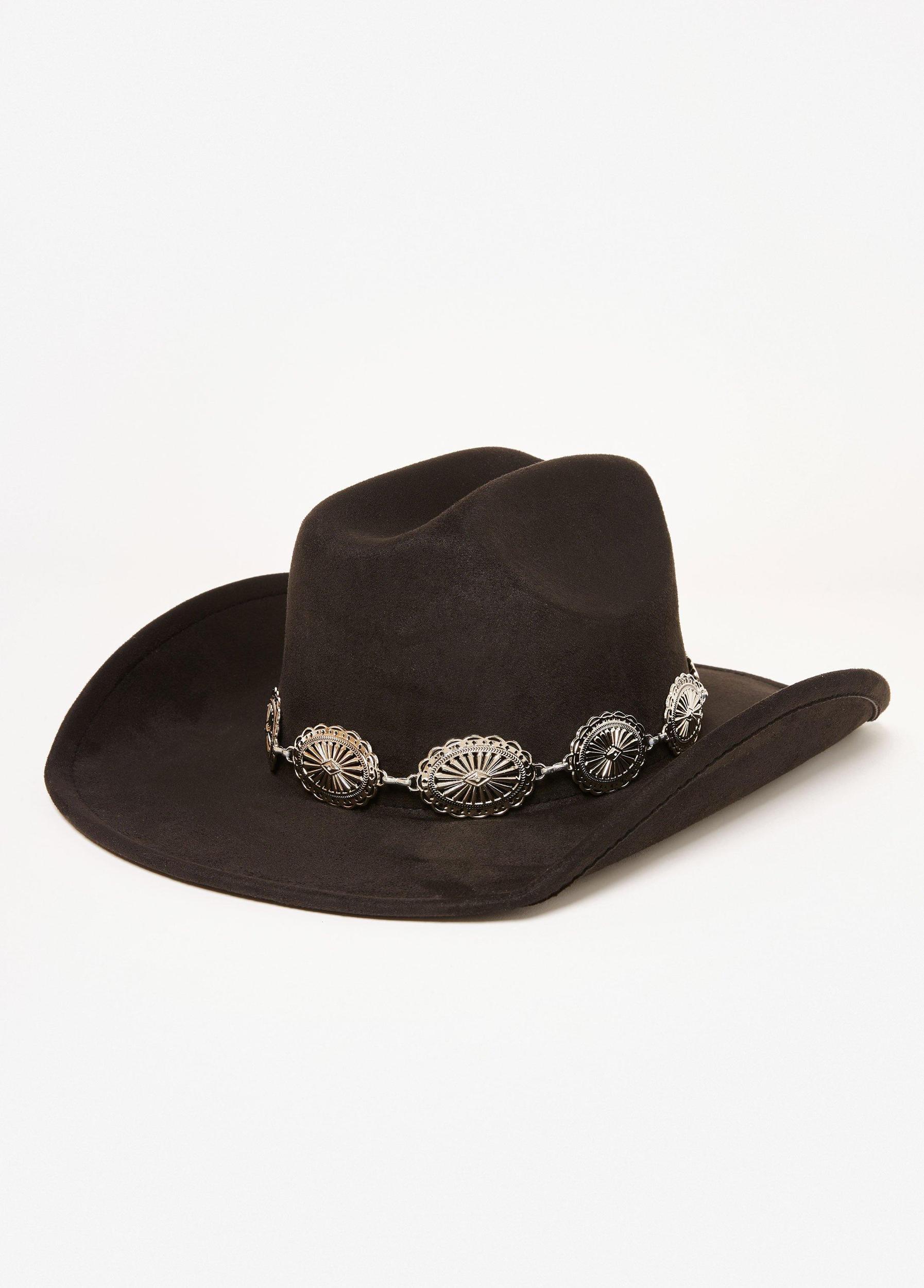 Medallion Faux Suede Cowboy Hat Product Image