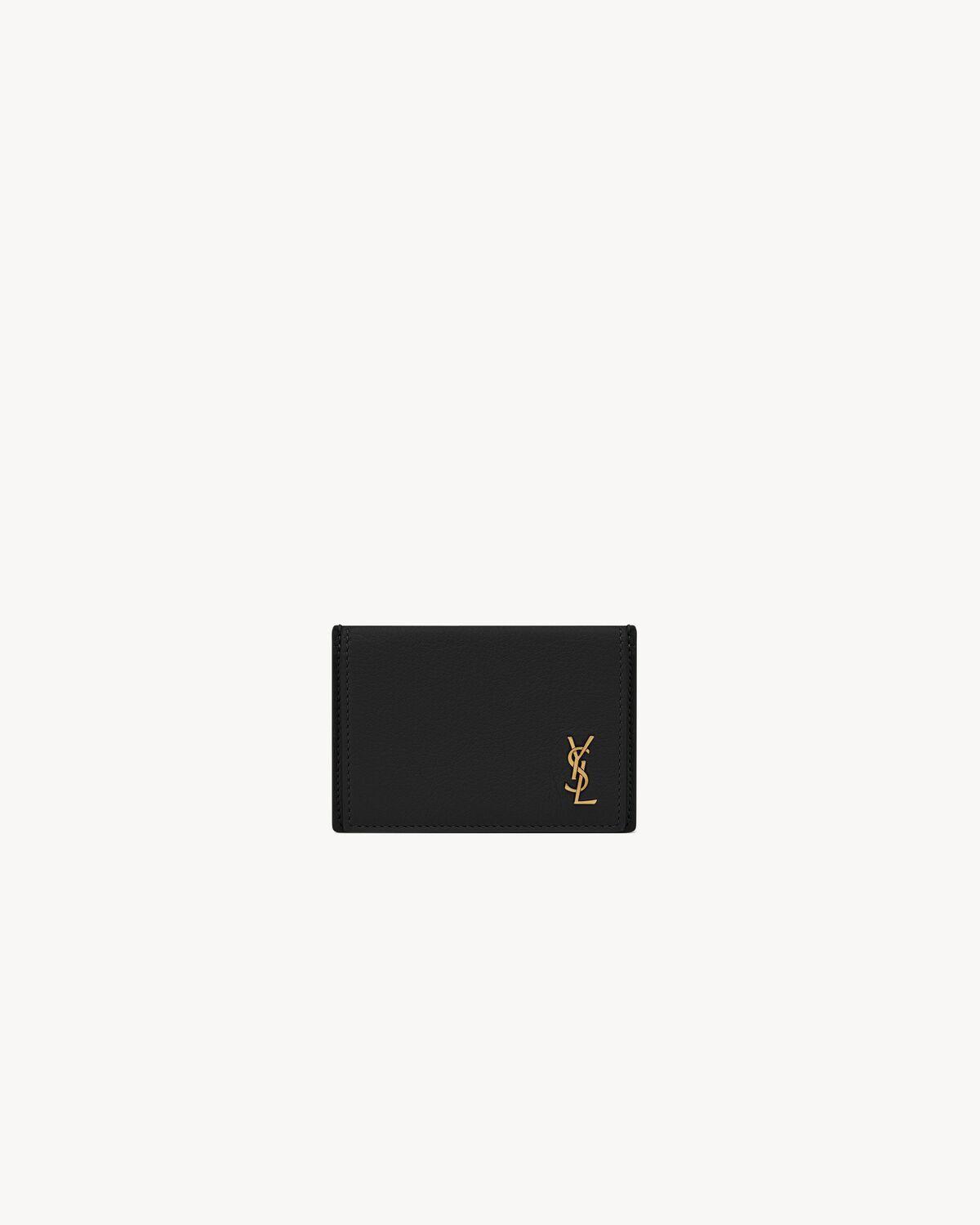 tiny cassandre card case in grained leather Product Image