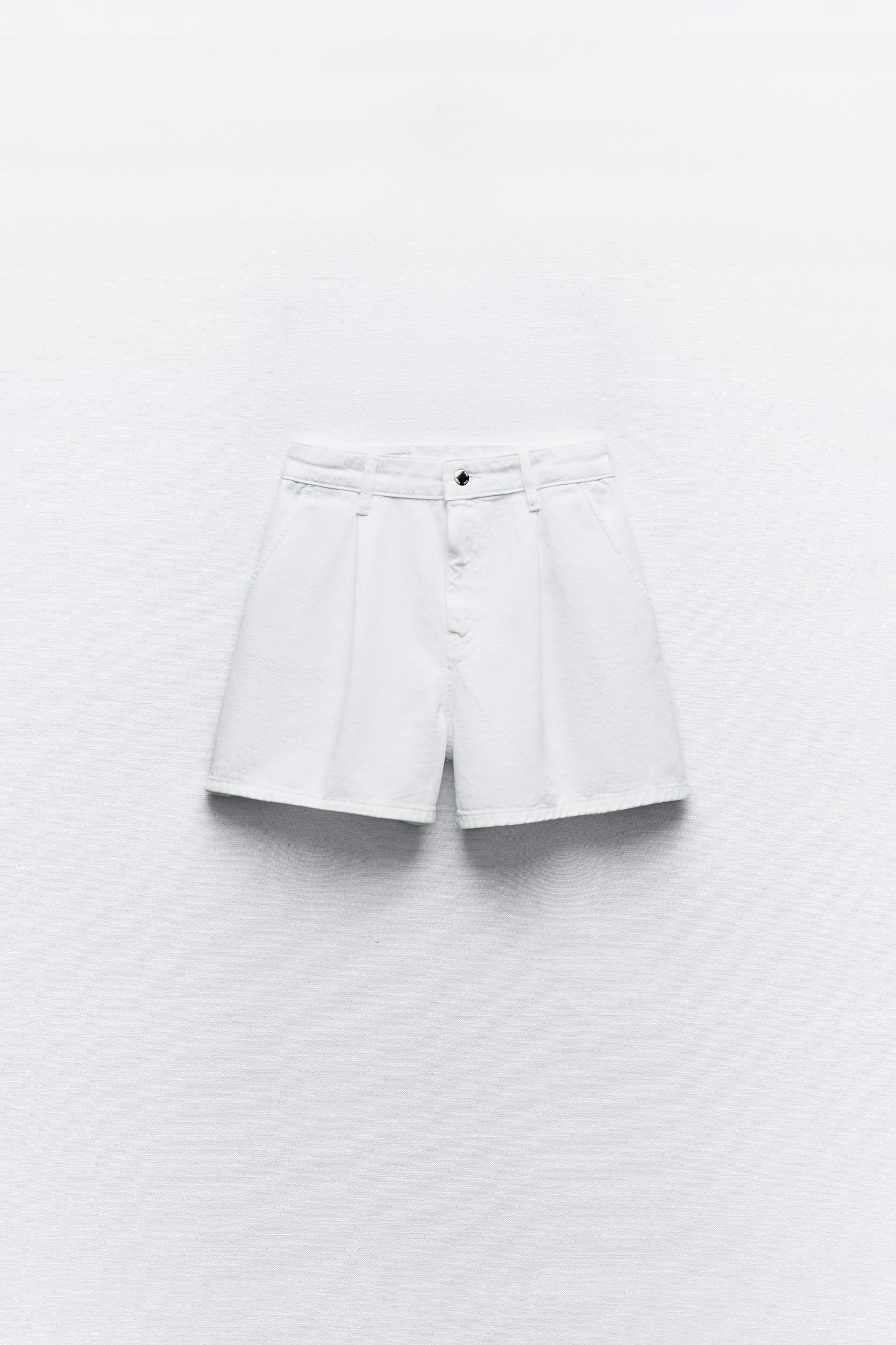 DENIM PLEATS SHORTS Z1975 Product Image